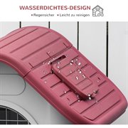 PawHut Hundehütte Outdoor Hundehaus mit Dachluke für kleine Hunde Metall PP
