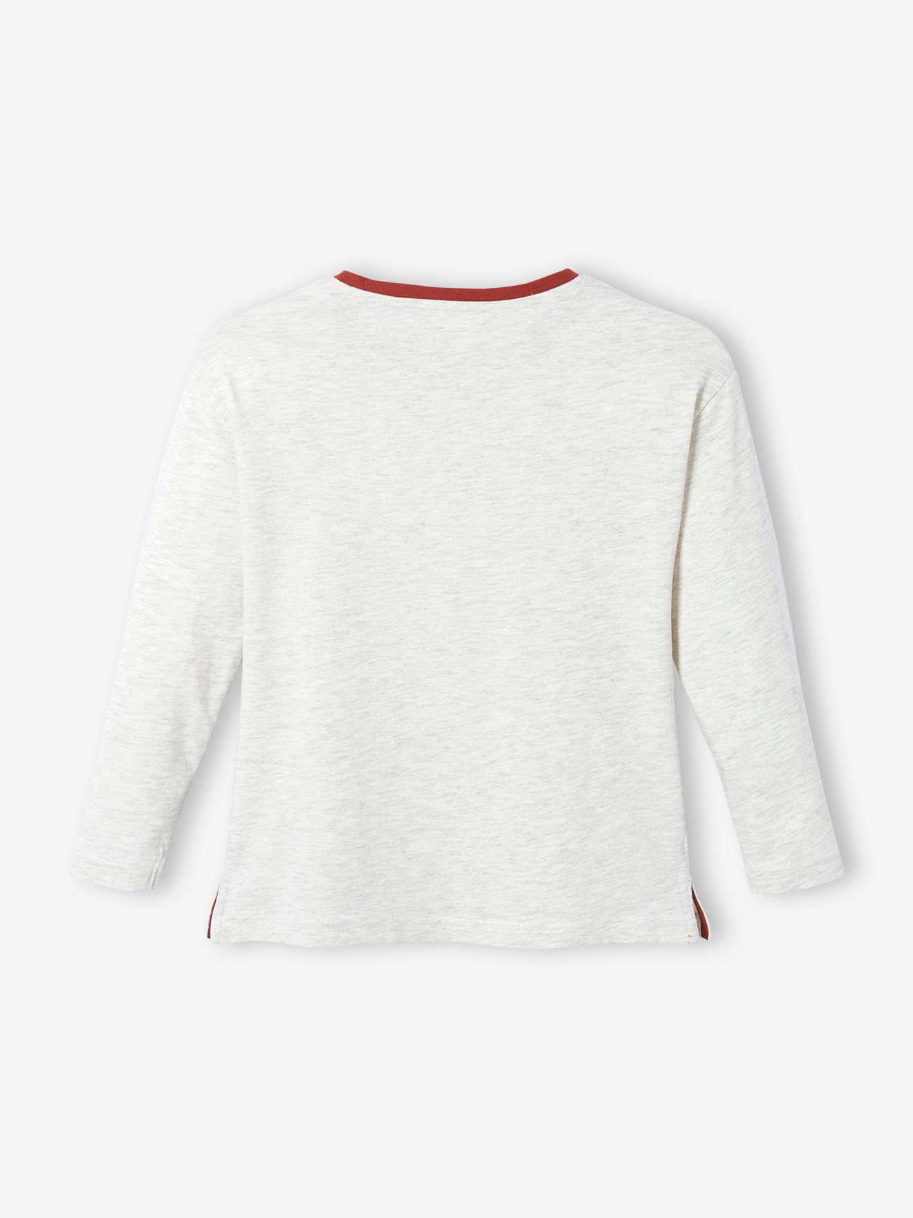 Tee-shirt motif ludique crocodile garçon beige chine