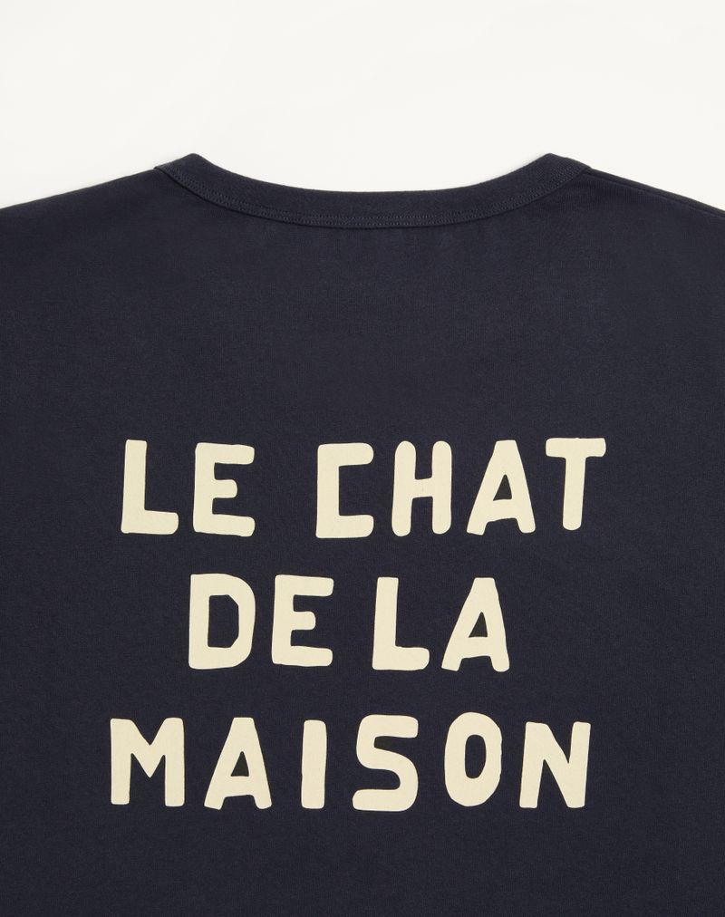 Valentino Bomuld T-Shirt med Le Chat De La Maison Print