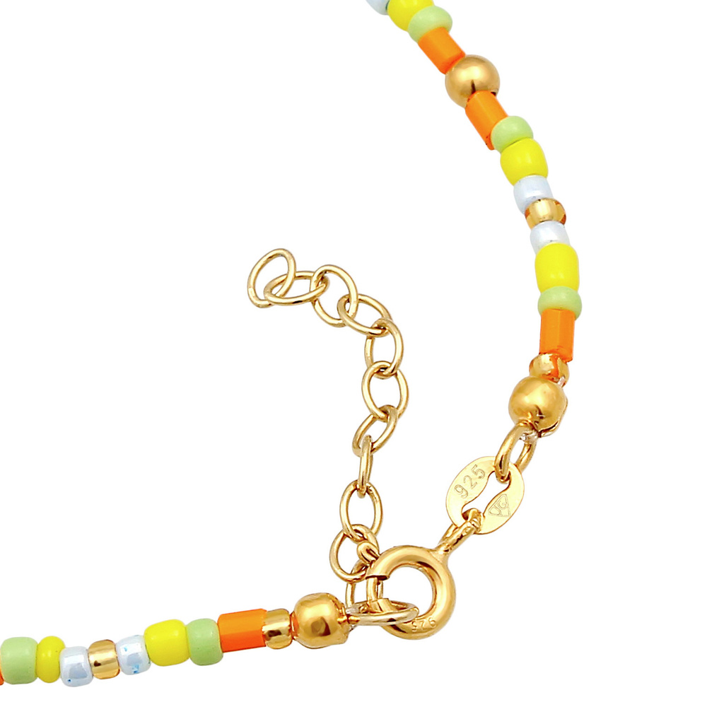 Elli Elli Bracelet Perles de verre pastel pour femmes avec perles de culture d'eau dou Bracelet