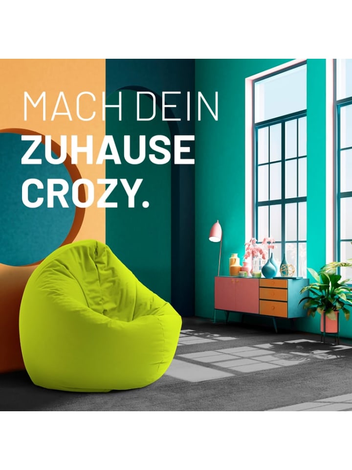Lumaland Sitzsack 2-in-1-Sitzsack - 300l 120 x 80 x 75 cm - Apfelgrün günstig kaufen onesize