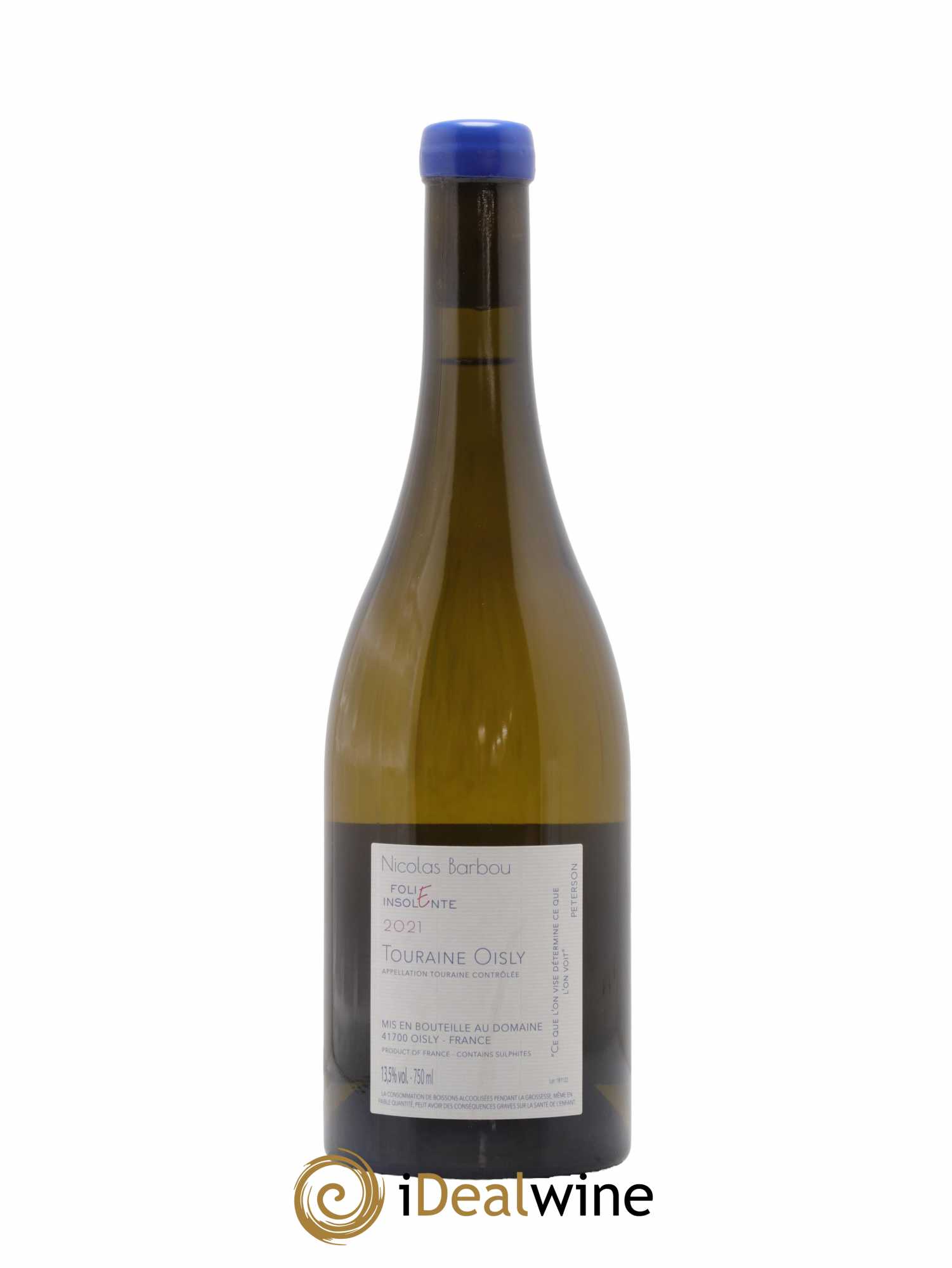 Touraine-Oisly Folie Insolente Nicolas Barbou  2021 - Lot de 1 Bouteille
