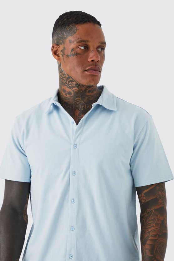 Kurzärmliges Jersey-Hemd