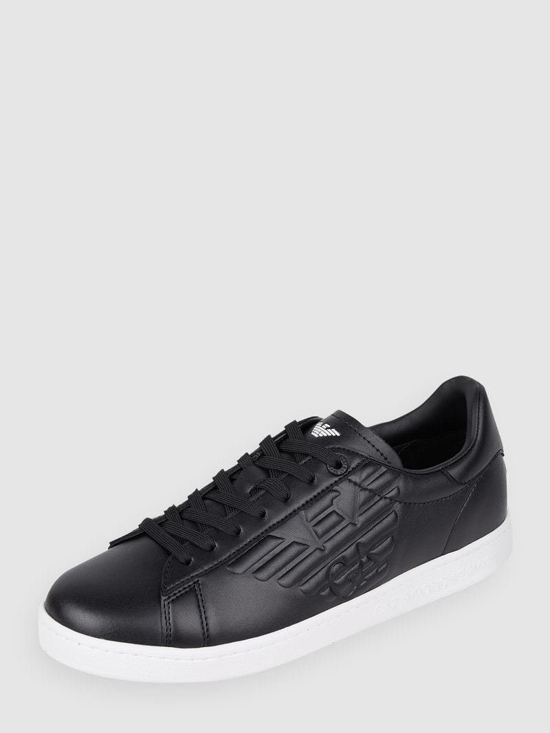 Sneaker aus Leder in schwarz