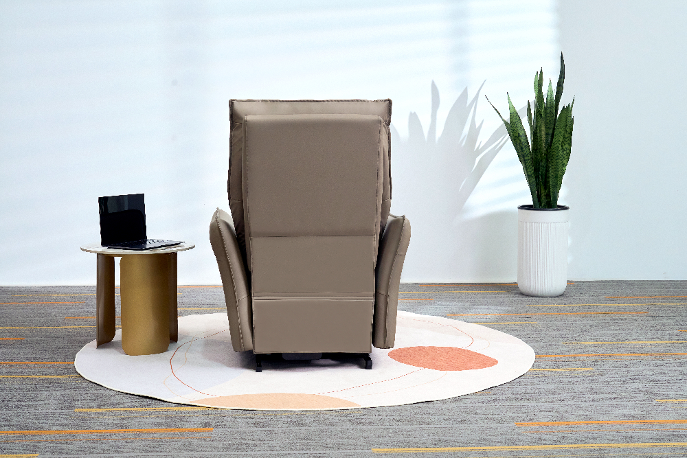 Happy Home Elektrischer Schaukel- und Massagesessel mit Heizfunktion, Beinanhebung & Airbag HWP74-BRN braun