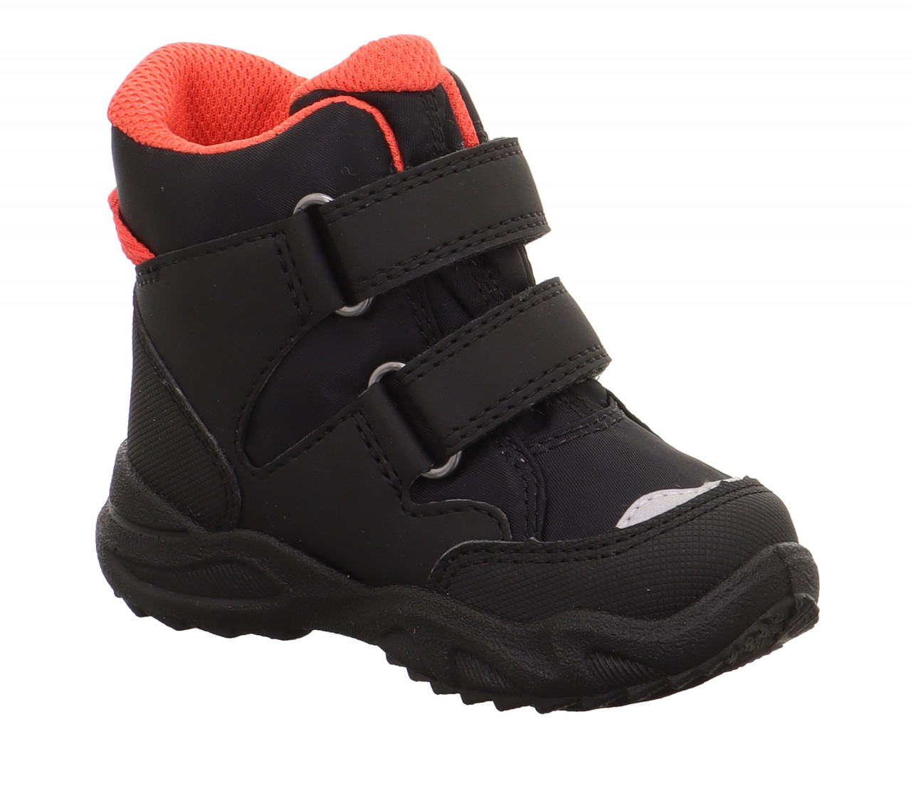GLACIER - Schwarz/Rot Boots mit Klettverschluss