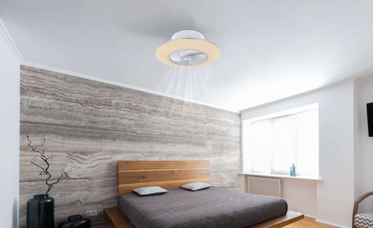 Globo Deckenventilator Kello Metall Weiß