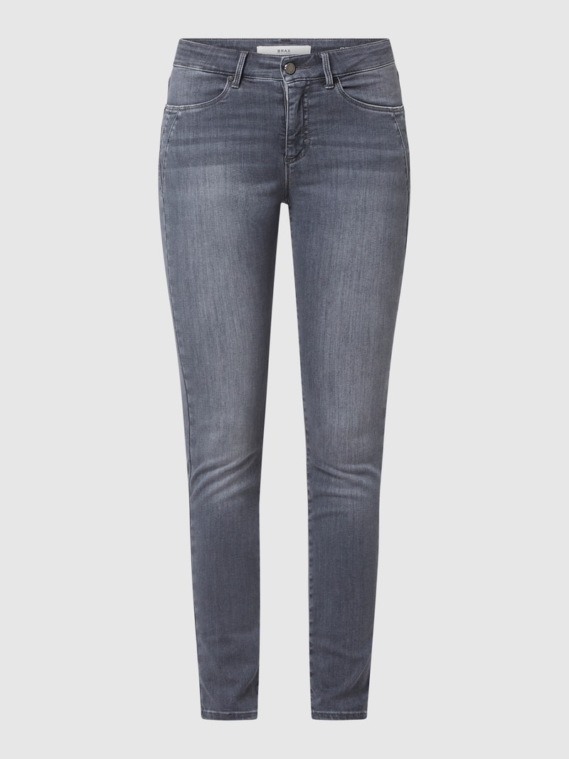 Skinny Fit Jeans mit Bio-Anteil Modell 'Ana' in dunkelgrau