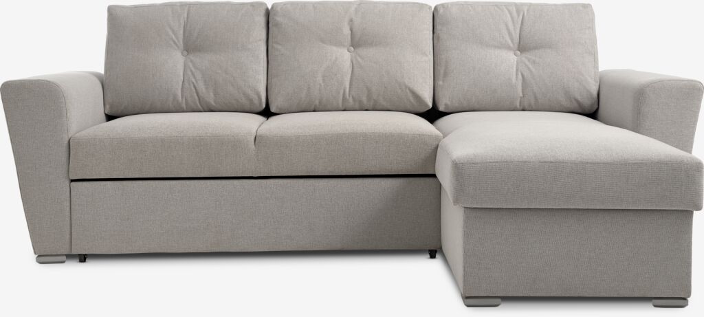 VEJLBY Sofa rozkładana z szezlongiem VEJLBY jasny piasek