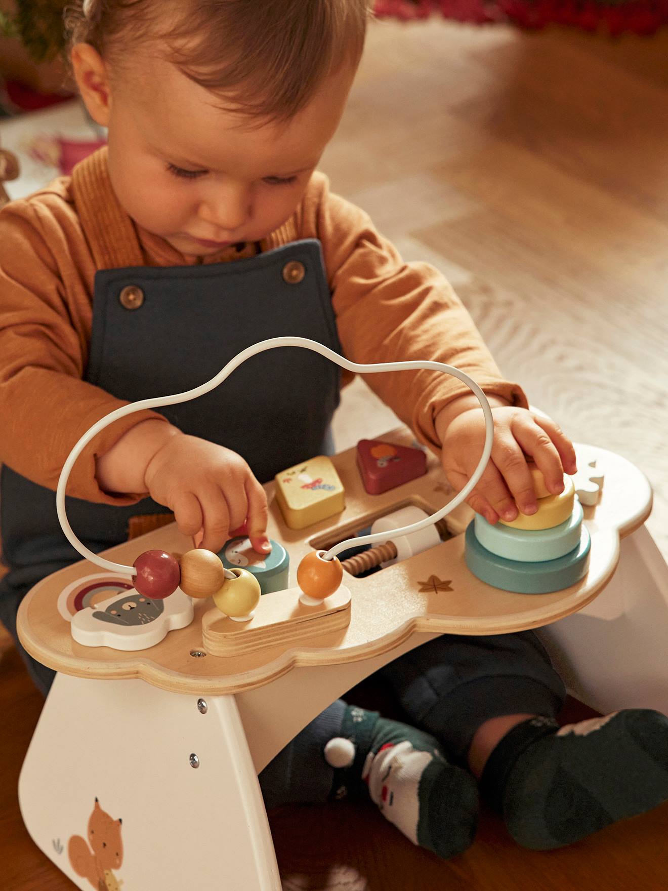 Vertbaudet Baby Spieltisch WALDFREUNDE, Holz FSC - weiß