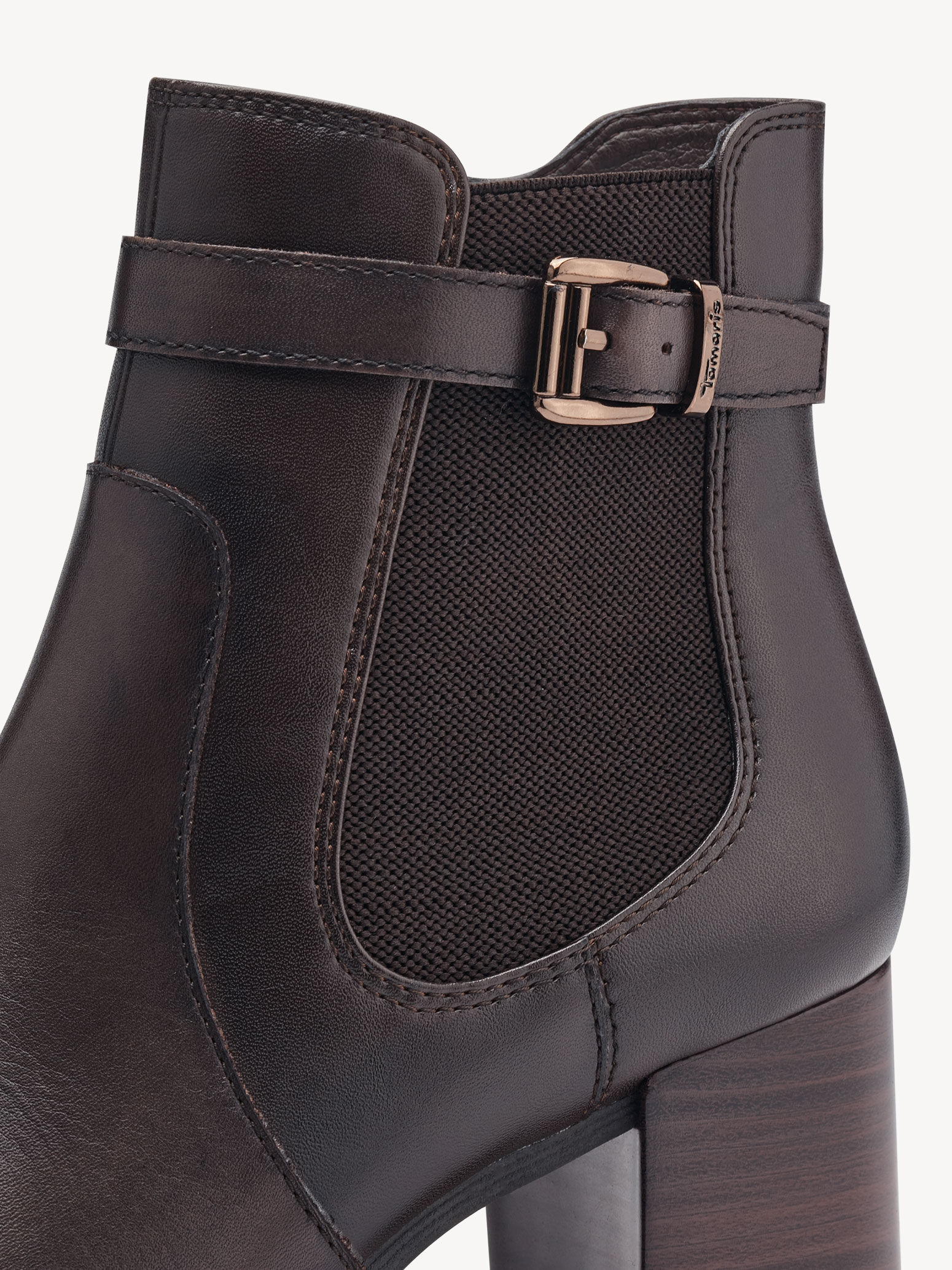 Bottine en cuir - marron