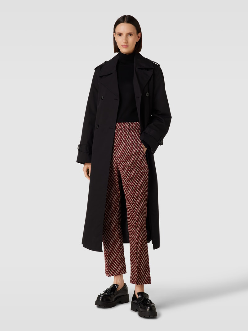 Super Slim Fit Hose mit Allover-Muster Modell 'LILLYTH KICK' in dunkelrot