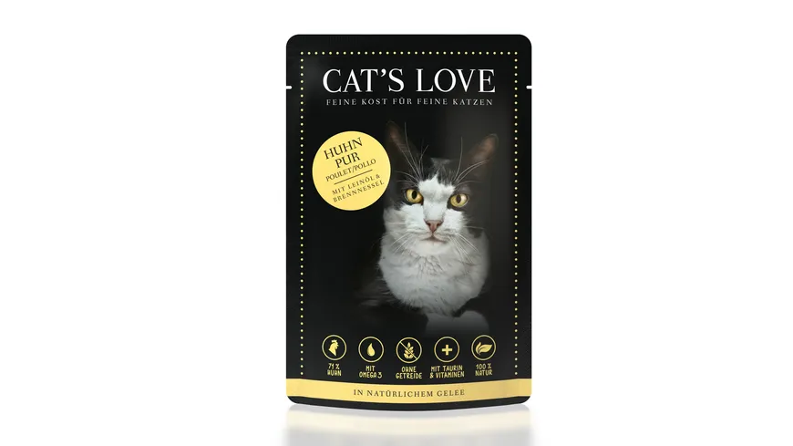CAT'S LOVE  Katzennassfutter Huhn Pur 85 g