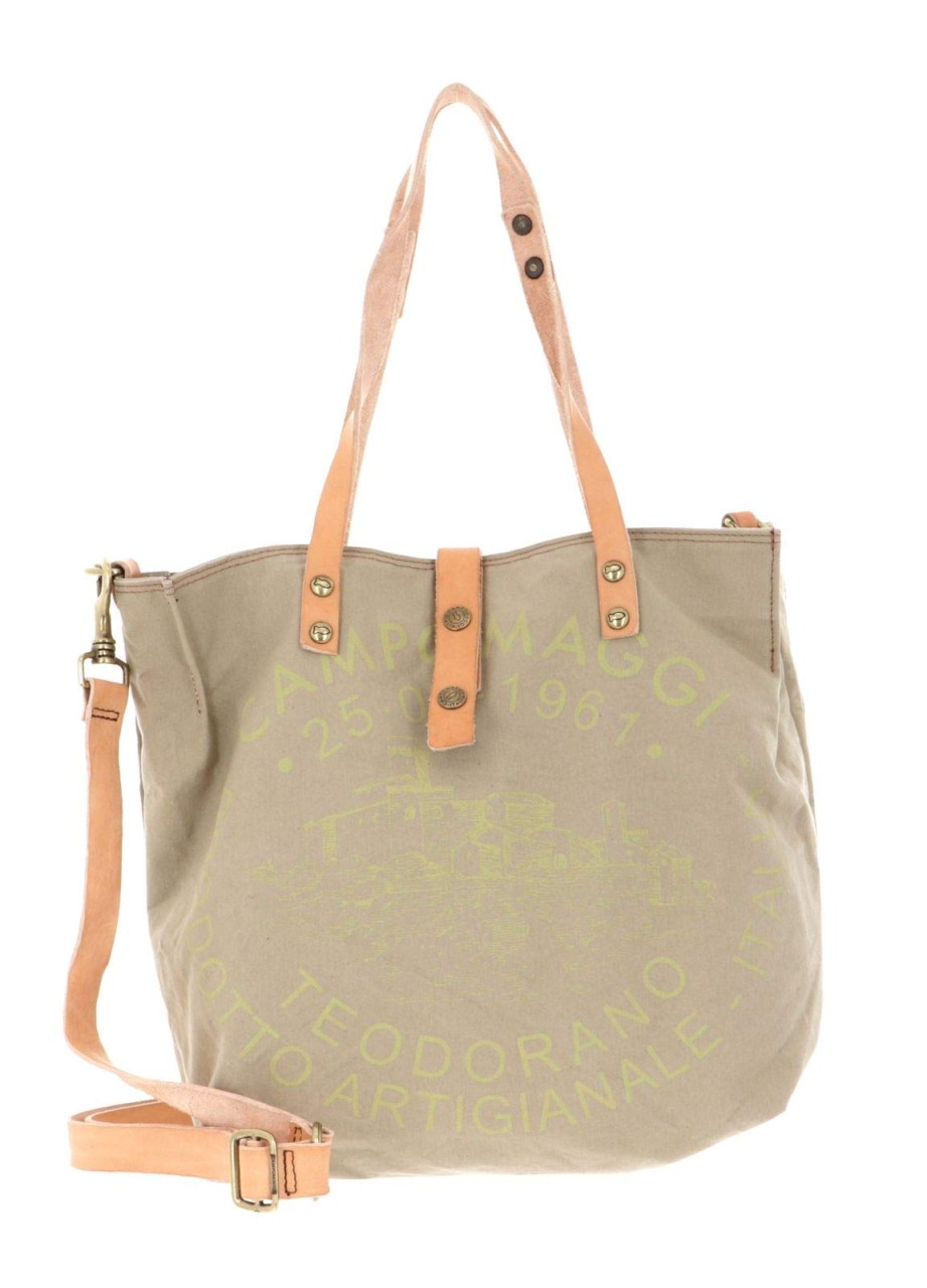 CAMPOMAGGI Handtaschen gelb Canvas Shopper Long Handles