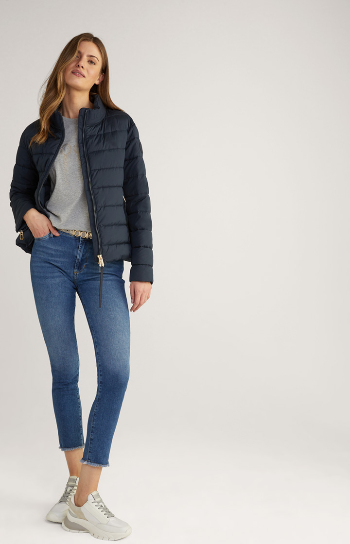Steppjacke in Navy