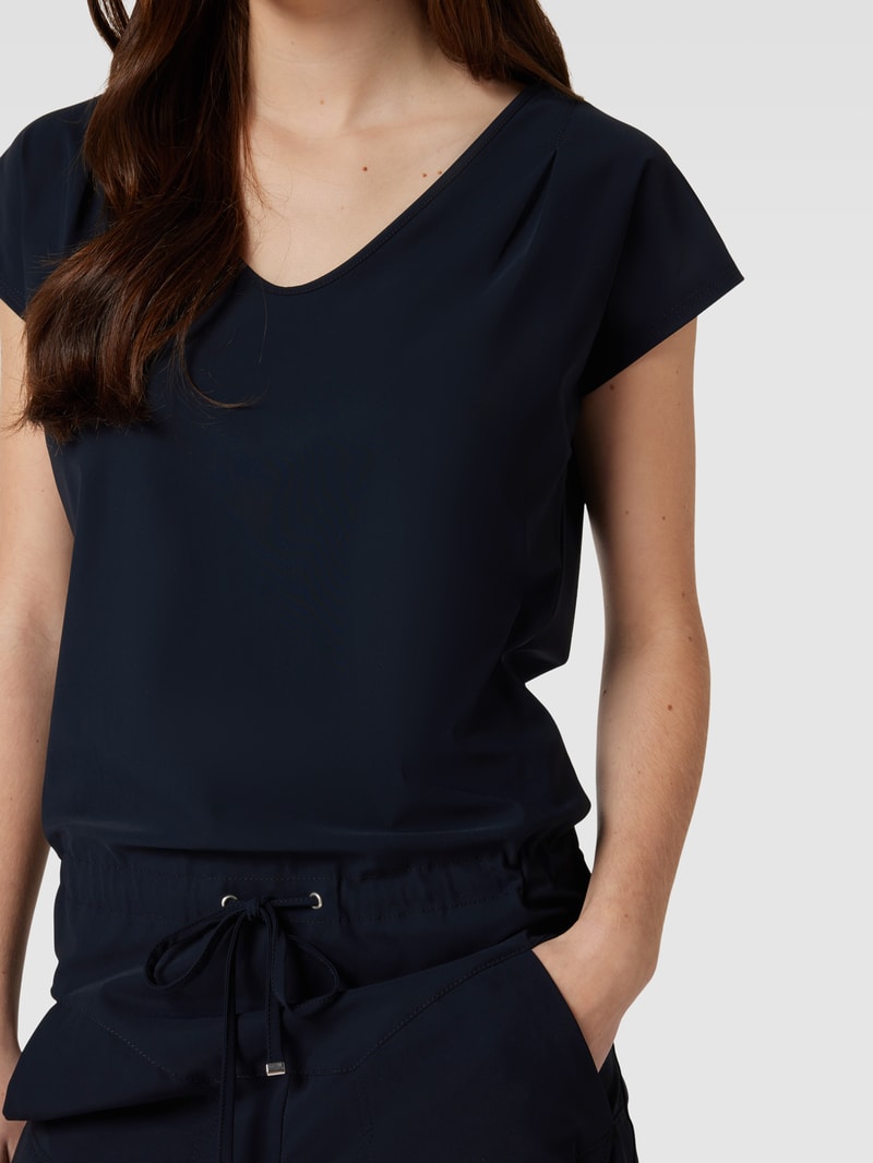 Jumpsuit mit V-Ausschnitt Modell 'GIRA' in marineblau