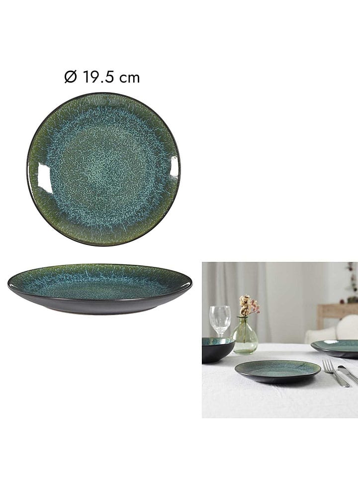 every ware 6er-Set: Dessertteller in Blau/ Grün - Ø 19,5 cm günstig kaufen onesize