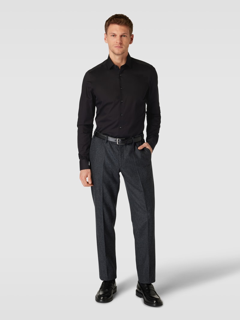 Business-Hemd mit extra langem Arm Modell 'Modern Kent' in schwarz
