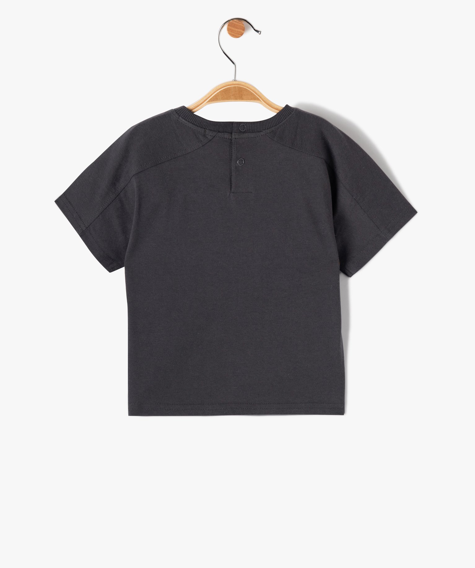 Tee-shirt bébé Garçon à manches courtes coupe loose gris fonce | GEMO