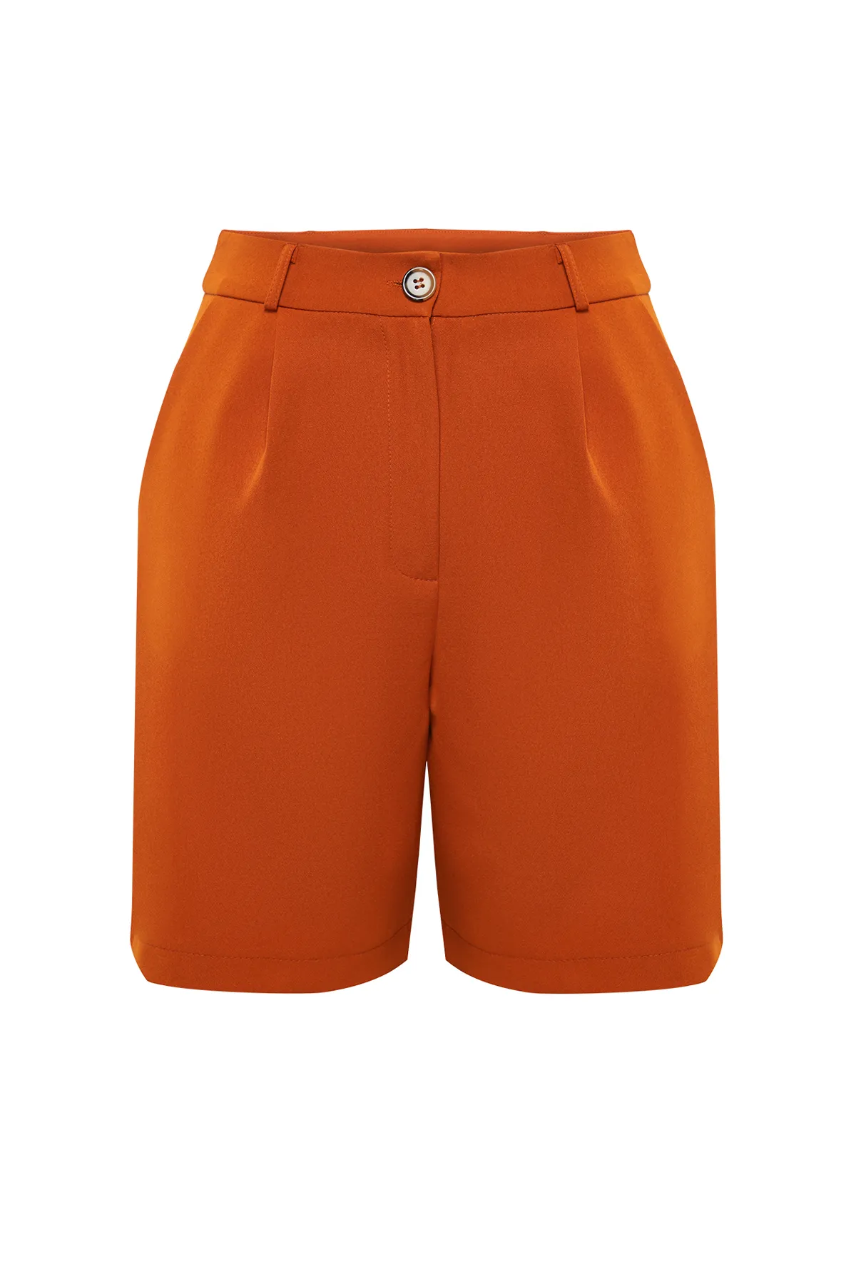 Trendyol Collection  Braune reguläre Webshorts mit Taschendetail TWOSS19WX0108