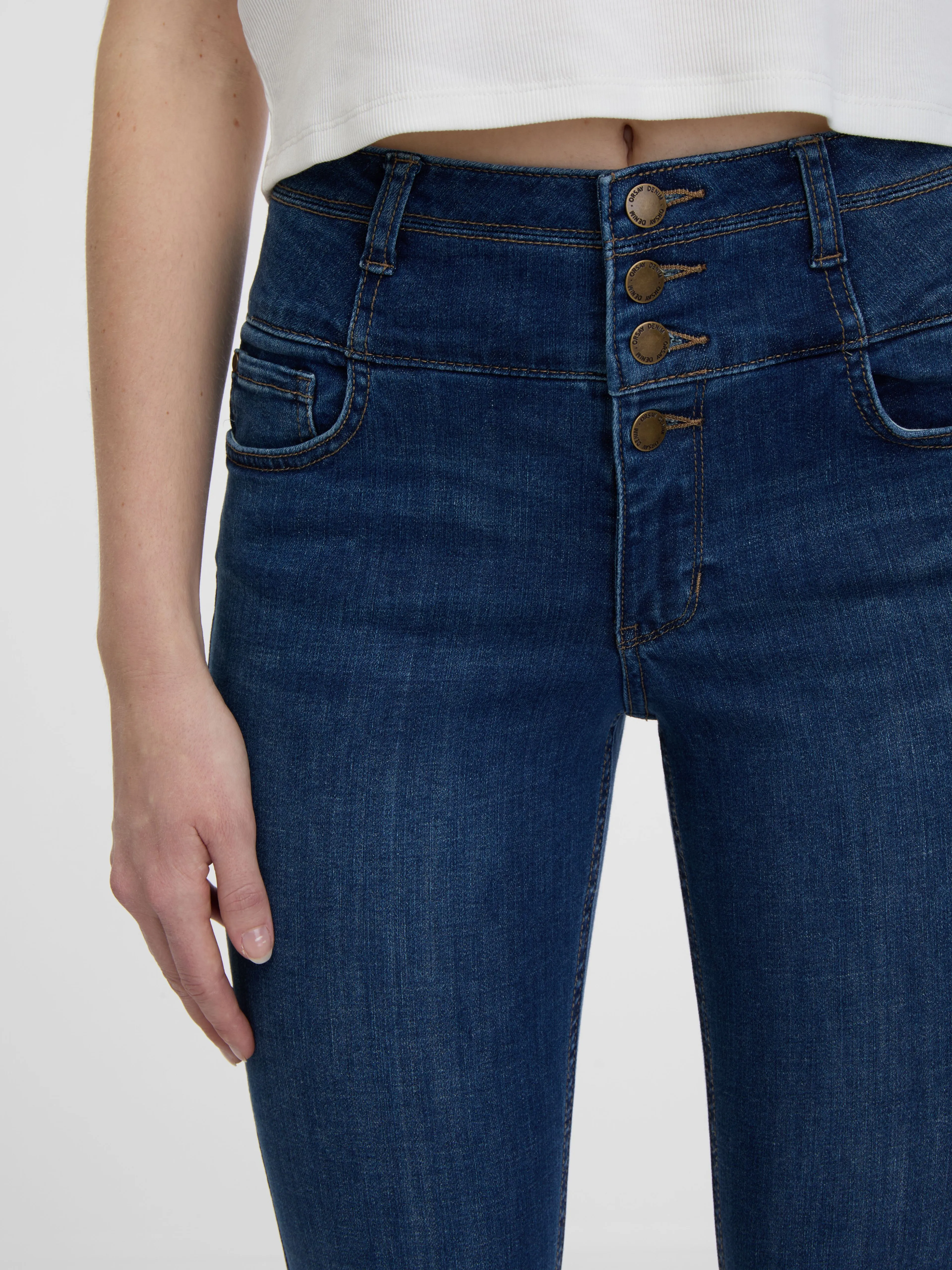 Dunkelblaue Damenjeans Skinny Fit ORSAY