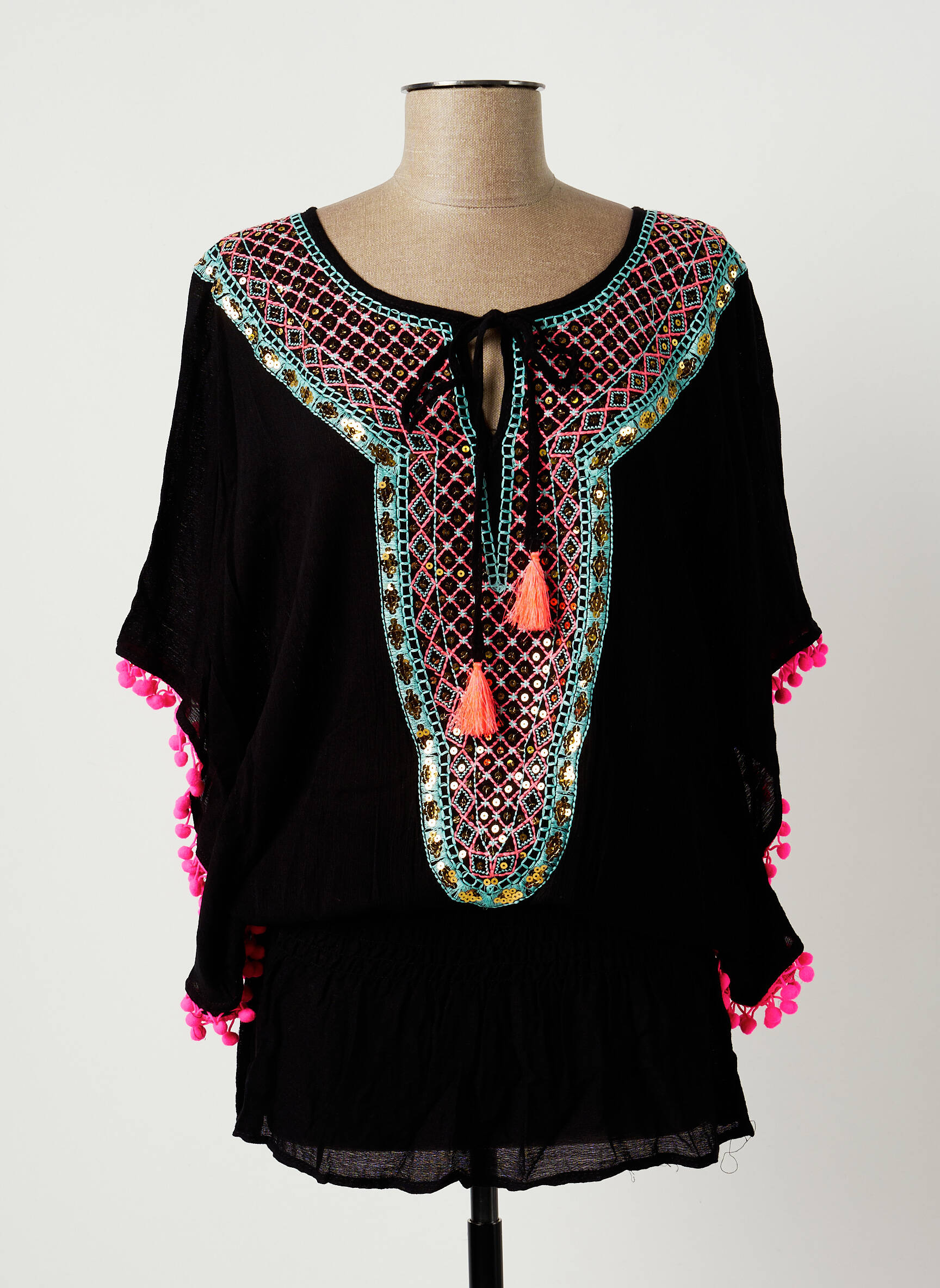 Purple Queen Tuniquemanchecourte Femme couleur noir
