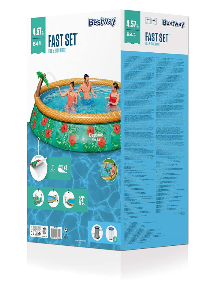 Bestway Fast Set Pool - Paradise Palms (457x84cm) inkl. Filterpumpe in mehrfarbig günstig kaufen onesize