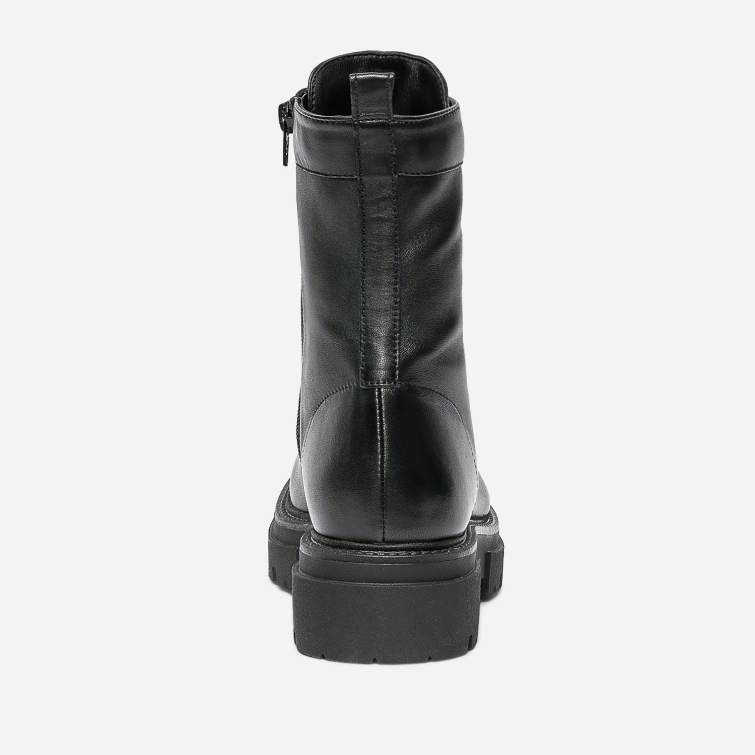 Boots TEXTO noir en cuir éco-conçu à semelle crantée