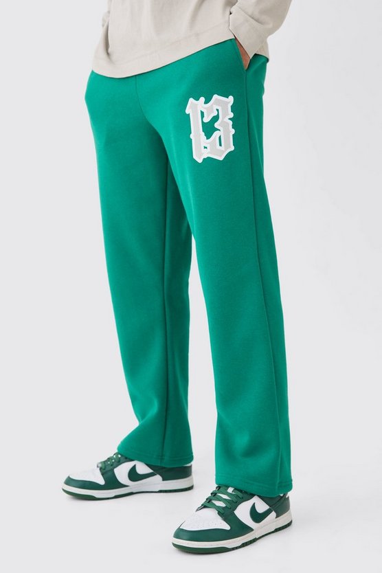 Jogginghose mit geradem Bein und 13 Print