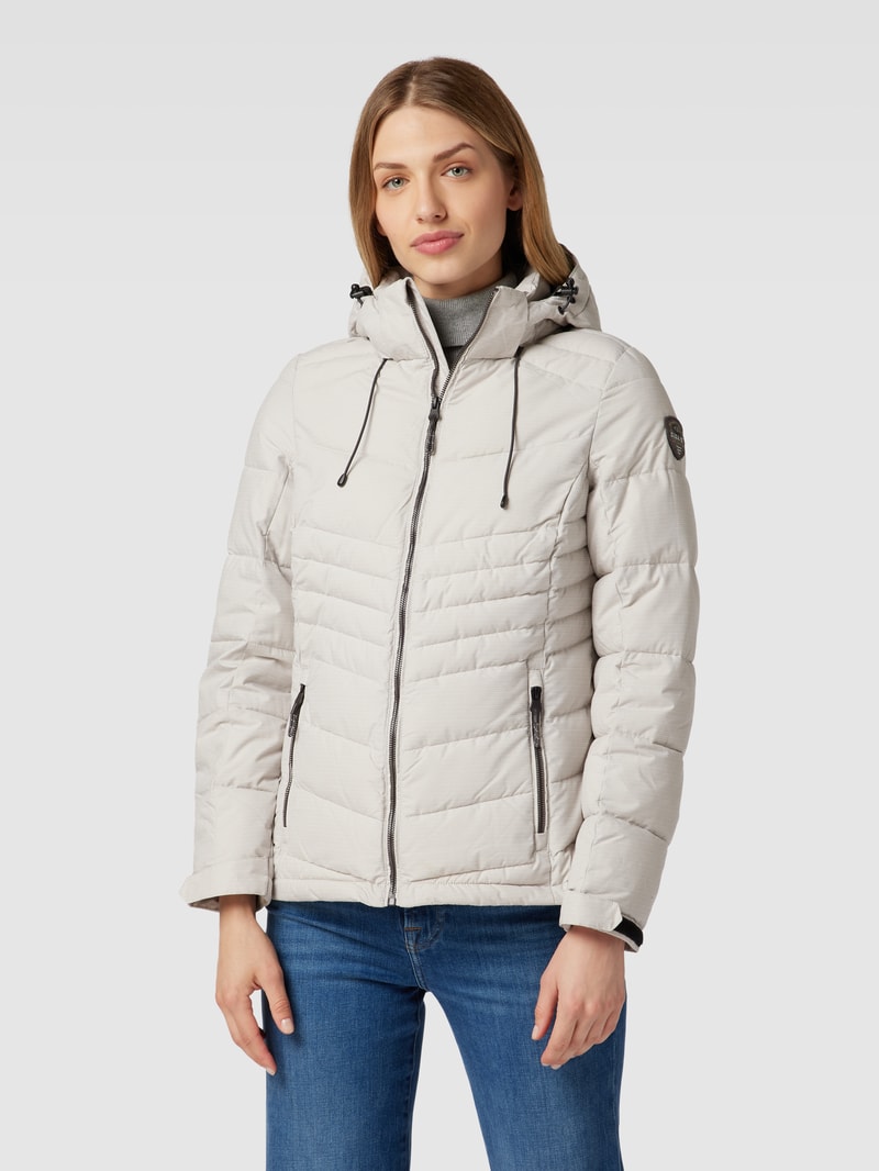 Steppjacke mit Kapuze in offwhite