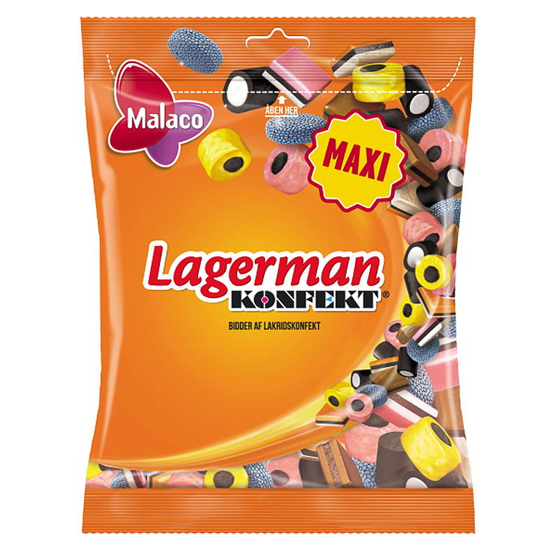 Malaco Lagerman 340 g lakriskonfekt Malaco