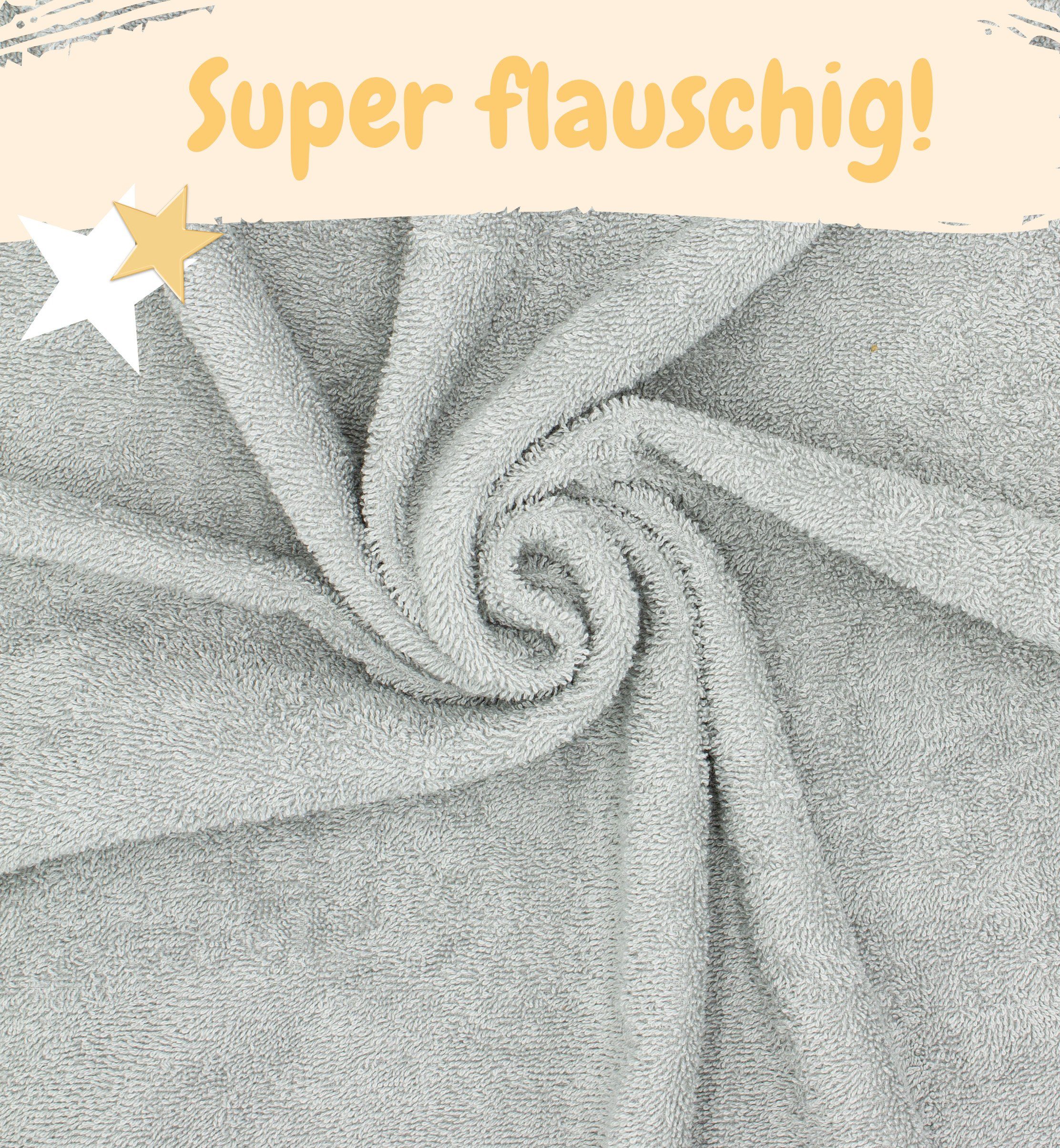 Babykajo Kapuzenhandtuch, Frottee (1, 1-St), Kuschliges Baby Handtuch mit Waschlappen