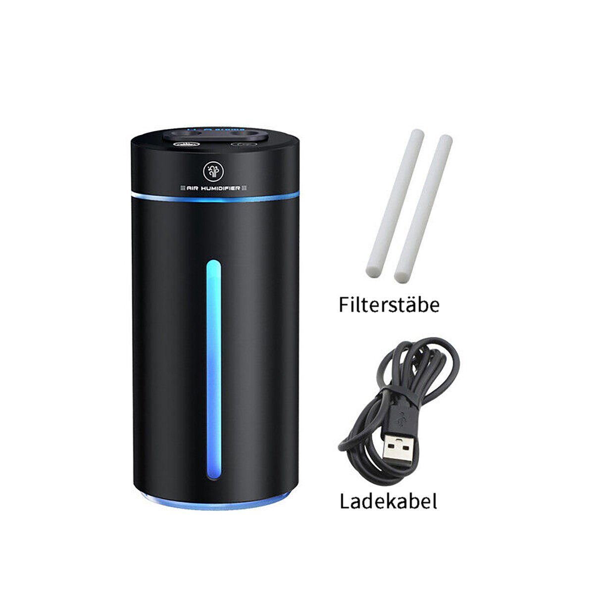 götäzer Luftbefeuchter Auto Intelligente Dual-Düsen-Luftbefeuchter Aromatherapie-Maschine, Elektrisch,kabellos und tragbar,frische Luft,buntes LED-Umgebungslicht