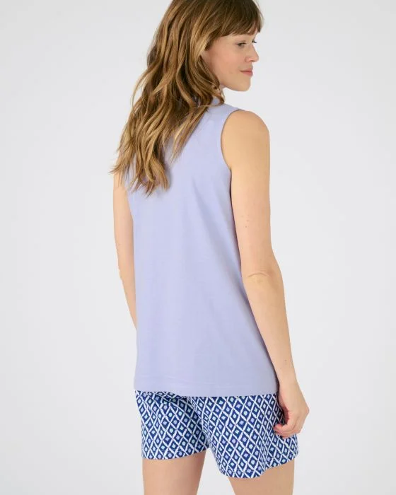 Pyjashort fantaisie maille jersey pur coton peigné