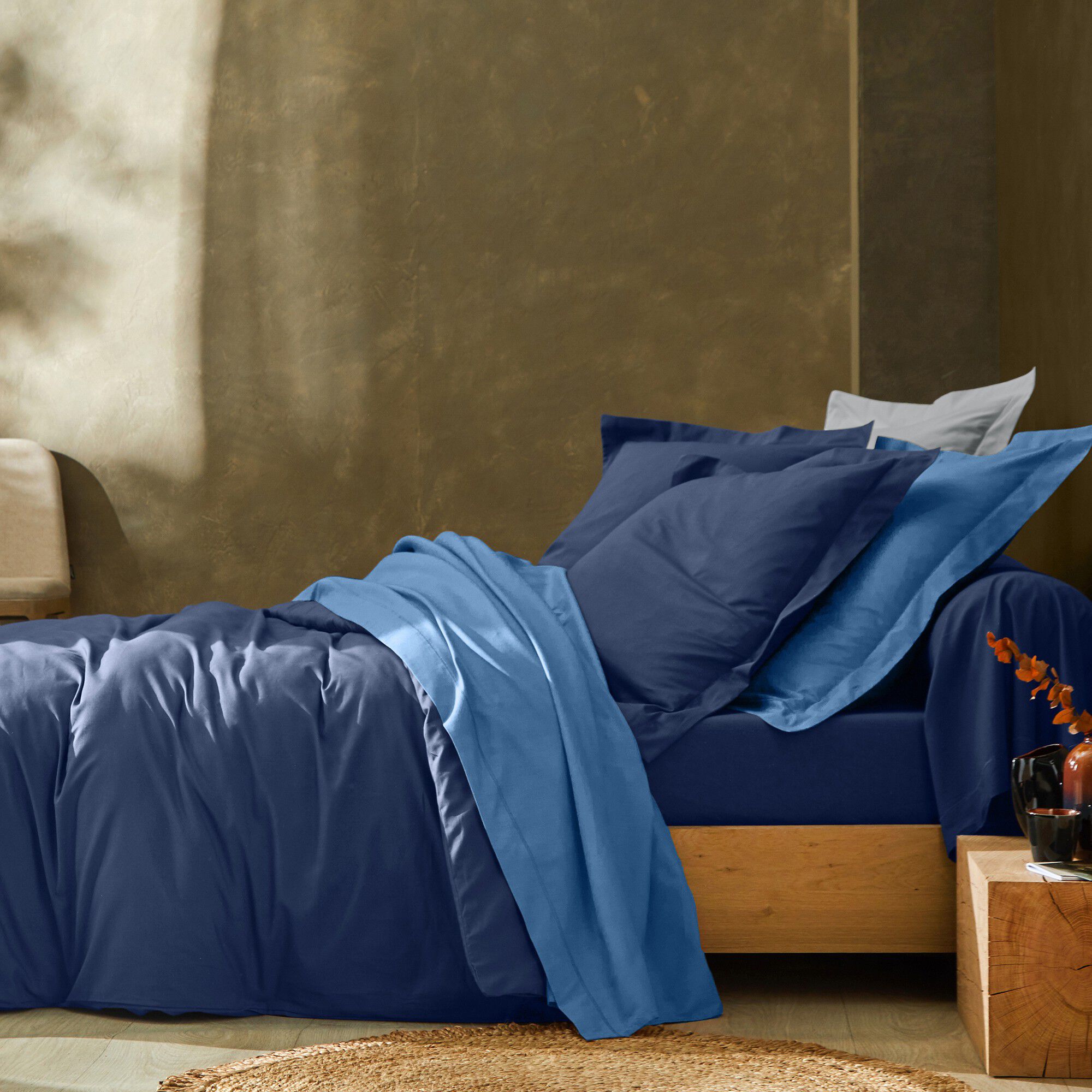 Linge de lit uni coton