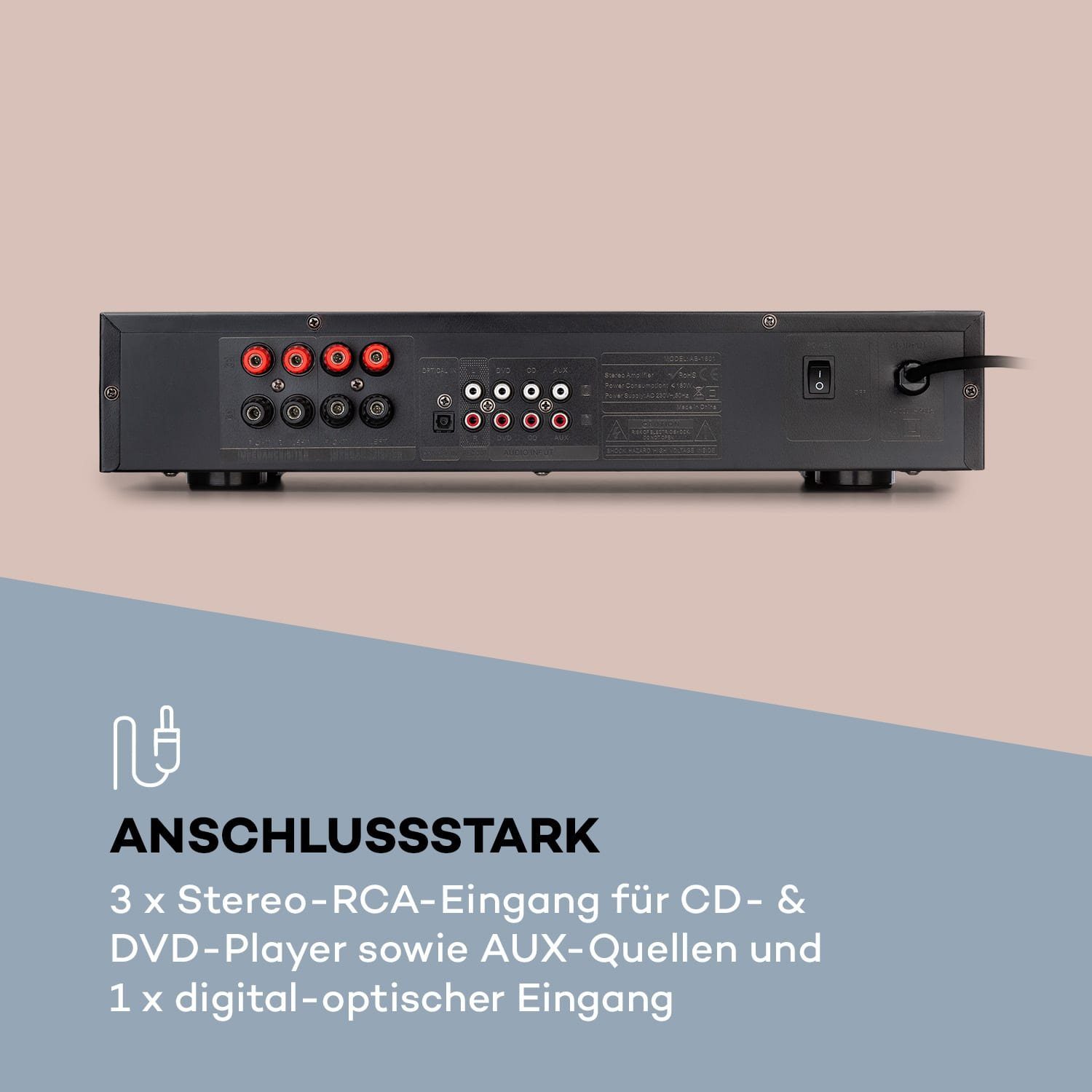 Auna AV2-CD608BT Audioverstärker (Anzahl Kanäle: 4-Kanal, 400 W)