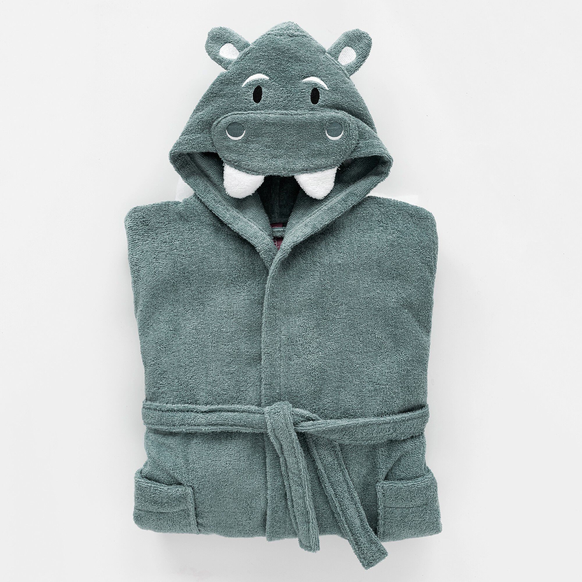Peignoir de bain enfant hippopotame éponge coton