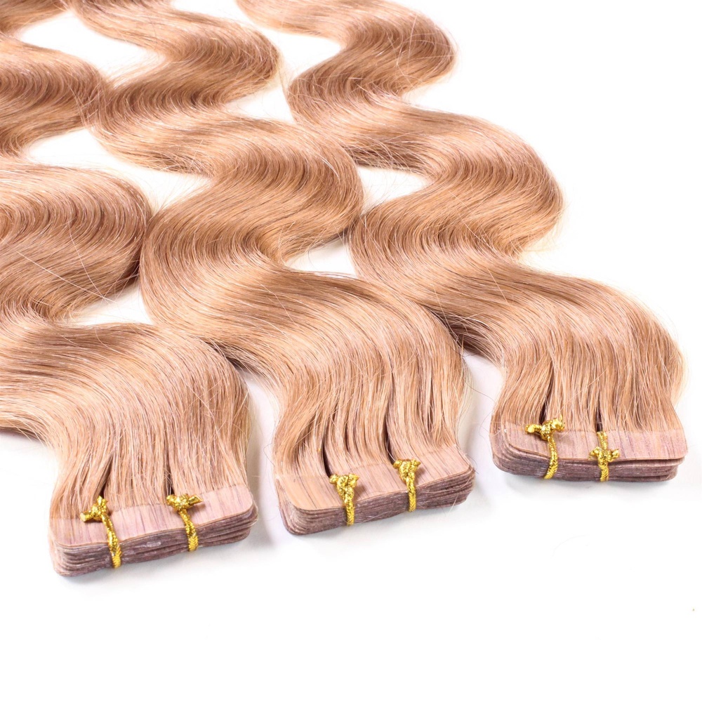 hair2heart Extensions adhésives cheveux naturels #12 Blond miel extensions