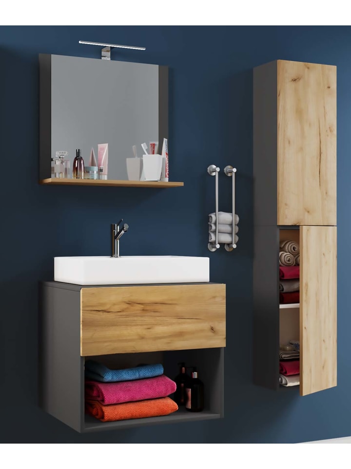 ebuy24 Badmöbelset LendasII60 Anthrazit 60 x 52 cm günstig kaufen onesize