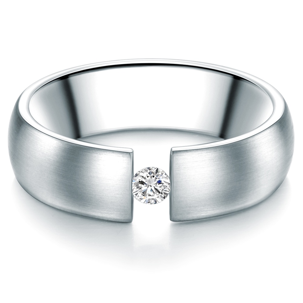 Trilani Bague de cristaux Swarovski Acier inoxydable Orné de cristaux Swarovski en Argent Bague