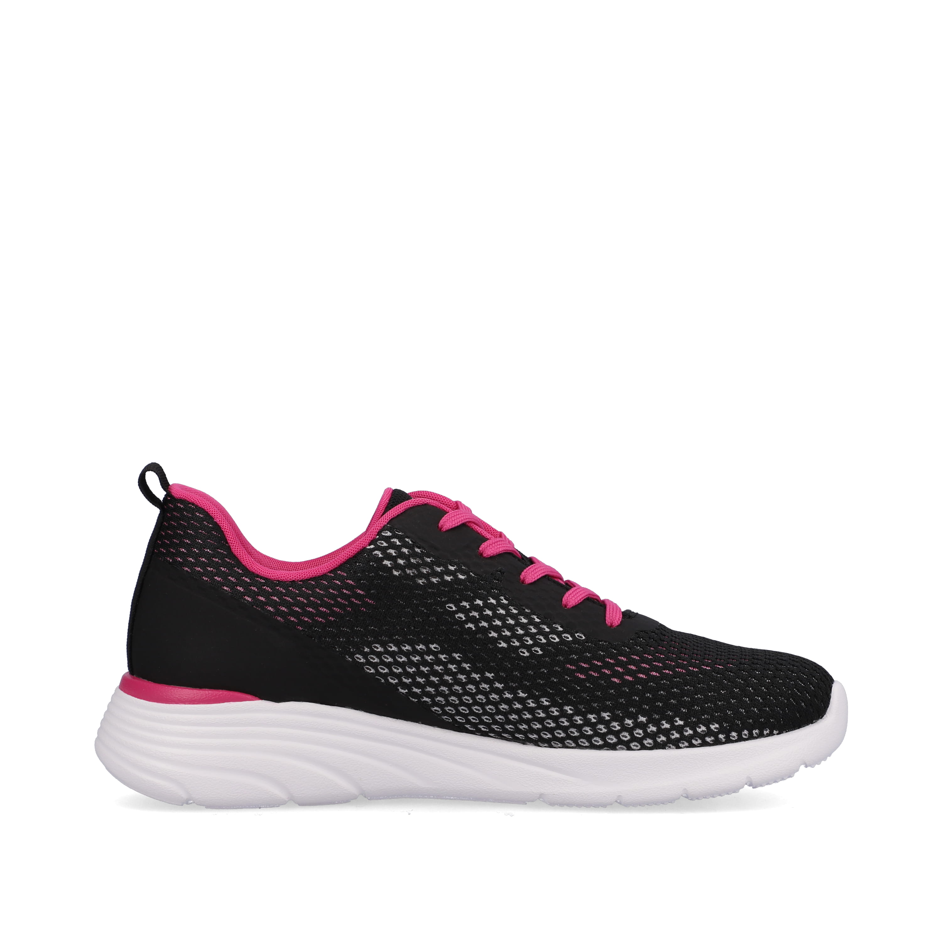 Rieker Damen Sneaker Low urban-black flamingo-pink