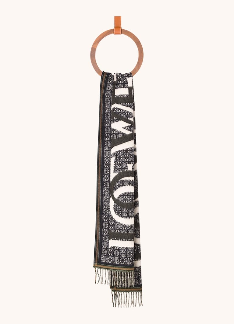 Eșarfă LOEWE Love din amestec de cașmir cu logo, 180 x 30 cm