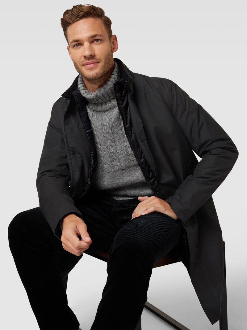 Jacke mit Stehkragen Modell 'Kentwood' in schwarz