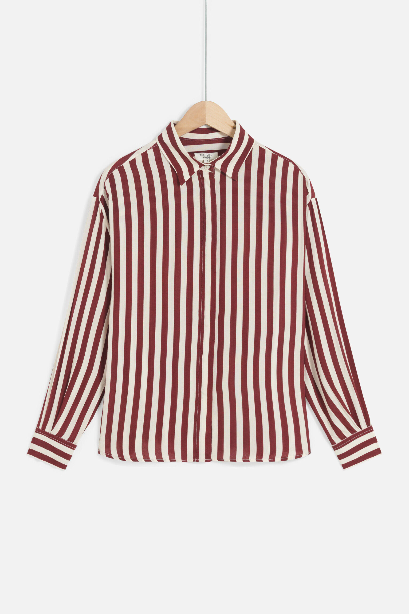 Chemise caby bordeaux femme