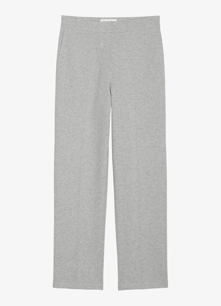 Marc O'Polo High waist slim fit trousers with melange pattern