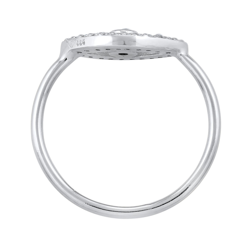 Elli Elli Bague Femmes symbole Evil Eye étincelant avec cristaux de zirconium en argen Bague