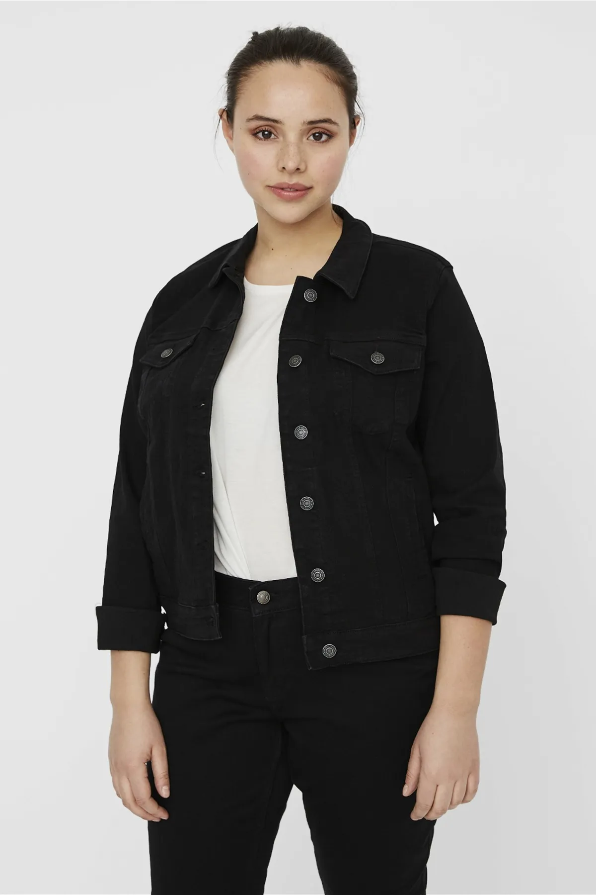 Veromoda Curve  Große Größen in Jacke - Schwarz - Regular Fit