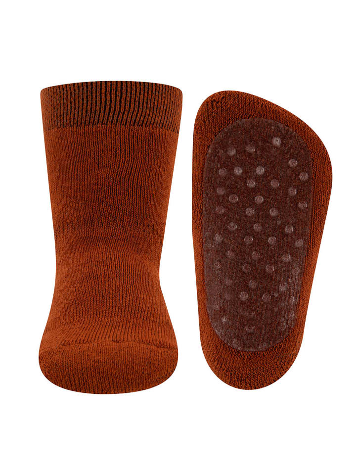 ewers 2er-Set Stoppersocken Uni in honig-kupfer günstig kaufen