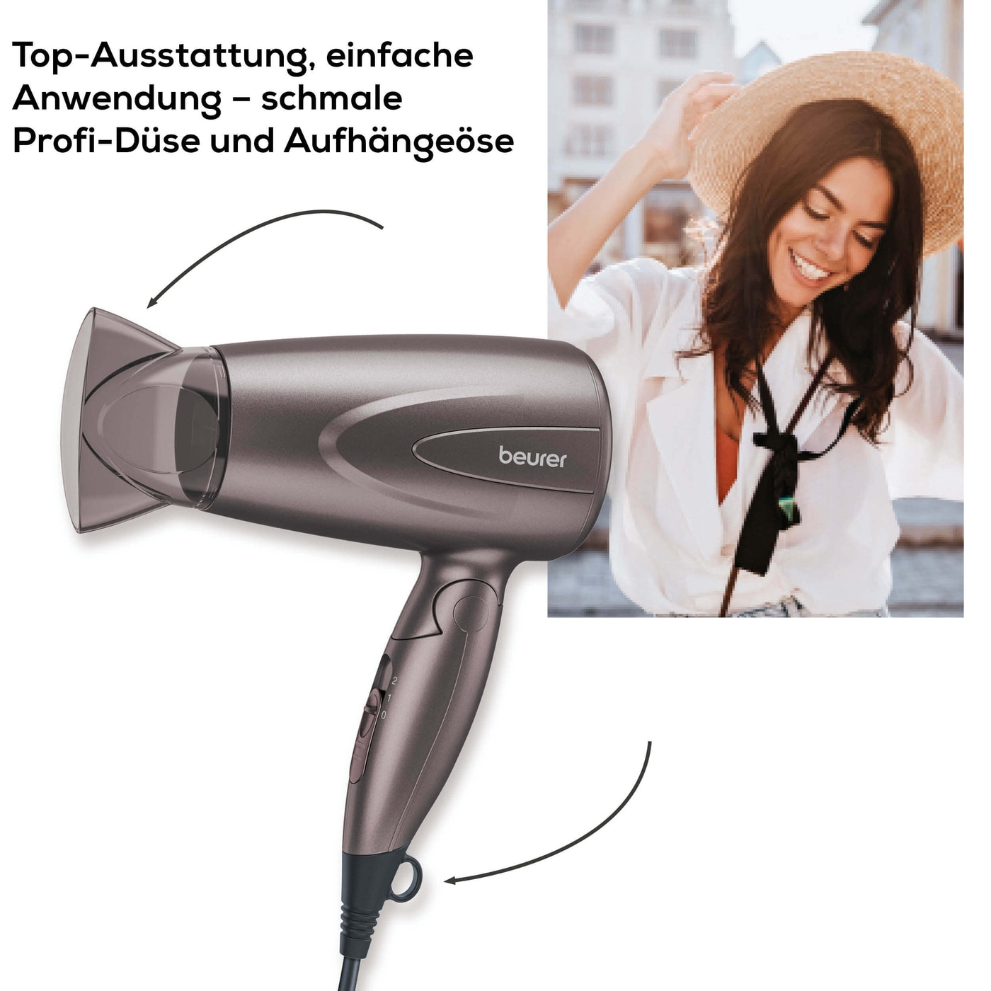HC 17 Klappbarer Kompakthaartrockner-Leistungsstarker Kompakthaartrockner mit handlichem Klappgriff