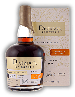 Dictador Episodio I American Oak Casks 1999/2021 43% Dictador Episodio I American Oak Casks 1999/2021 43%  Jahrgang 99/21 - 0,7	 Liter - Vol 43%